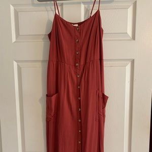 Button down midi dress